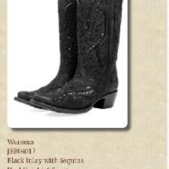 J.B.Dillon womens glitter/leather western boots - Picture 2 of 4